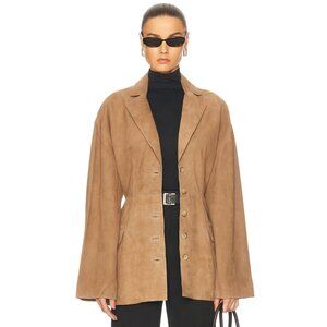 EAVES Salta Suede Jacket in Tan Brown